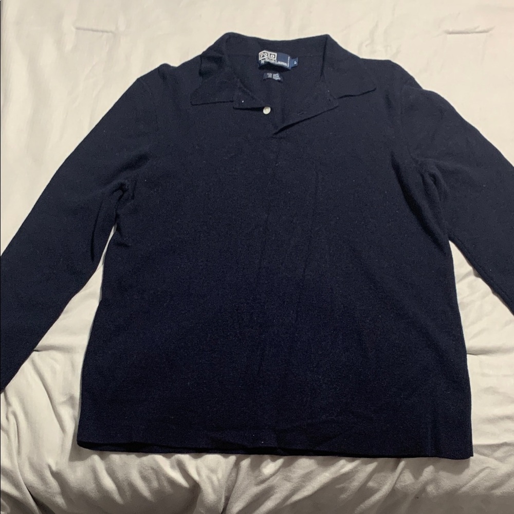 Vintage Navy Long Sleeve wool sweater